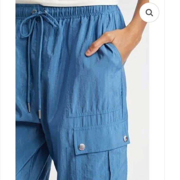 Cinq A Sept Nitsan parachute light blue pants Sz M 5 pockets - Picture 2 of 13